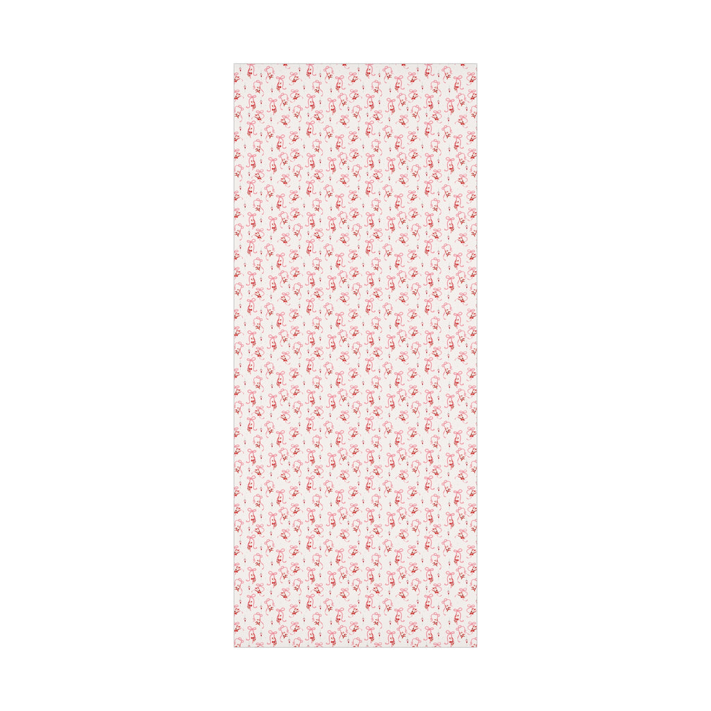 Gift Wrap Papers - Cute Santa's and Pink Bows Design