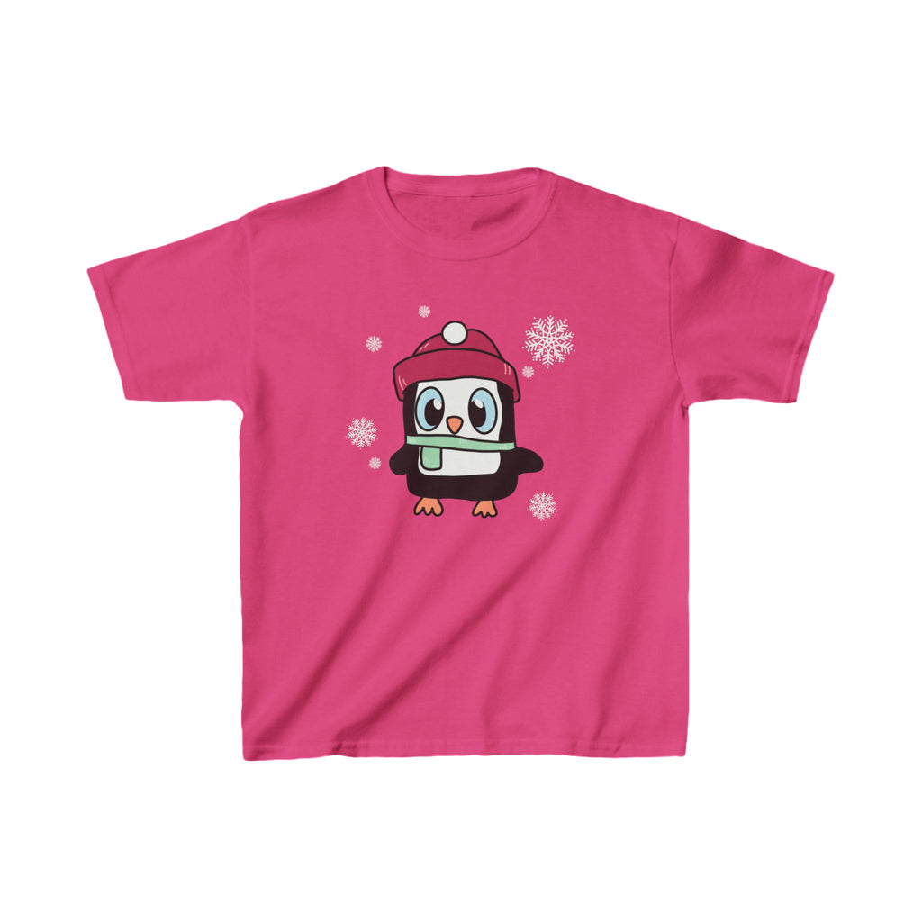 Penguin Tee, Winter Snowflake Shirt, Kids T-Shirt, Cute Animal Top, Children's Clothing, Arctic Theme Apparel