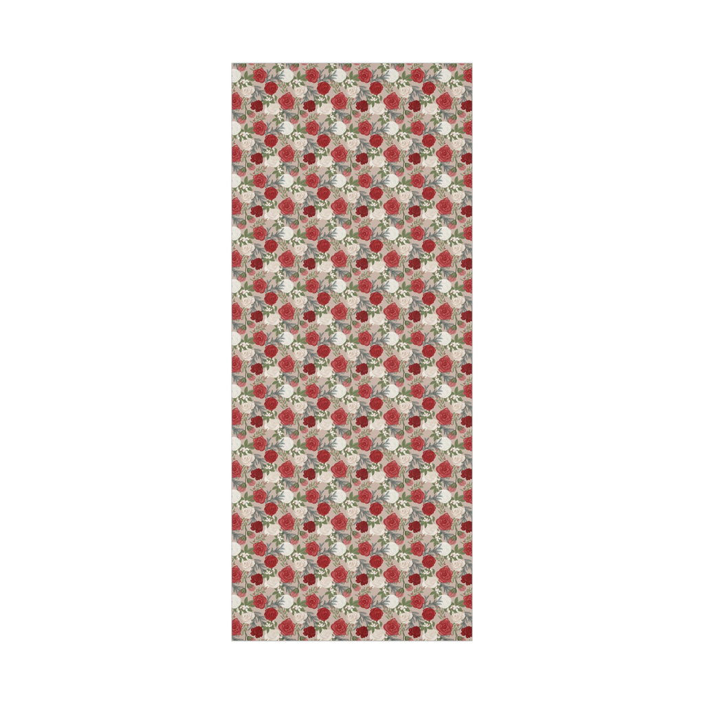 Christmas Floral Gift Wrap Papers - Holiday Red White Berries Festive Wrapping Sheets, Home Decor Craft Supplies