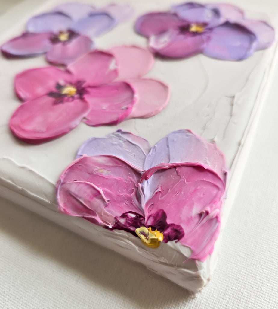 Lavender Pansies Mini