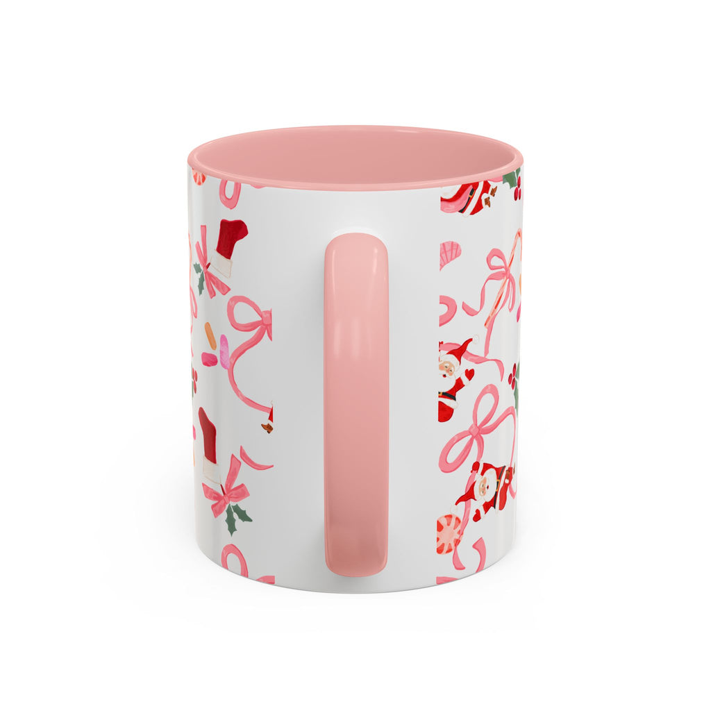 Coffee Mug - Santa, Bows and Sweet Treats Design