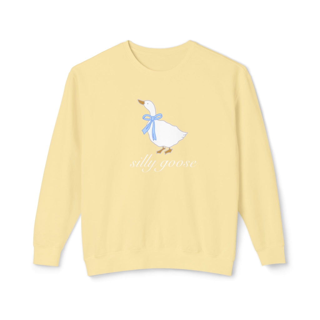 Silly Goose Sweatshirt, Funny Goose 80s 90s Sweatshirt, Blue Bow Goose Sweatshirt, Retro Bird Graphic Top, Animal Lover Gift, Cozy Sweater