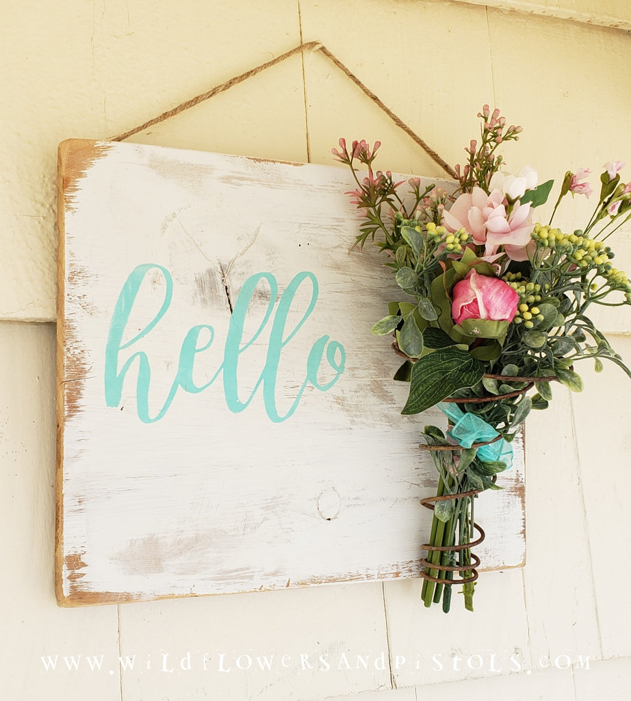 Bed Spring 'hello' Sign