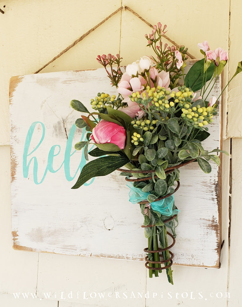 Bed Spring 'hello' Sign