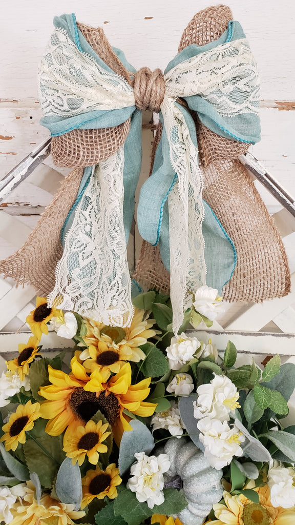 Sunflowers Tobacco Basket Wreath
