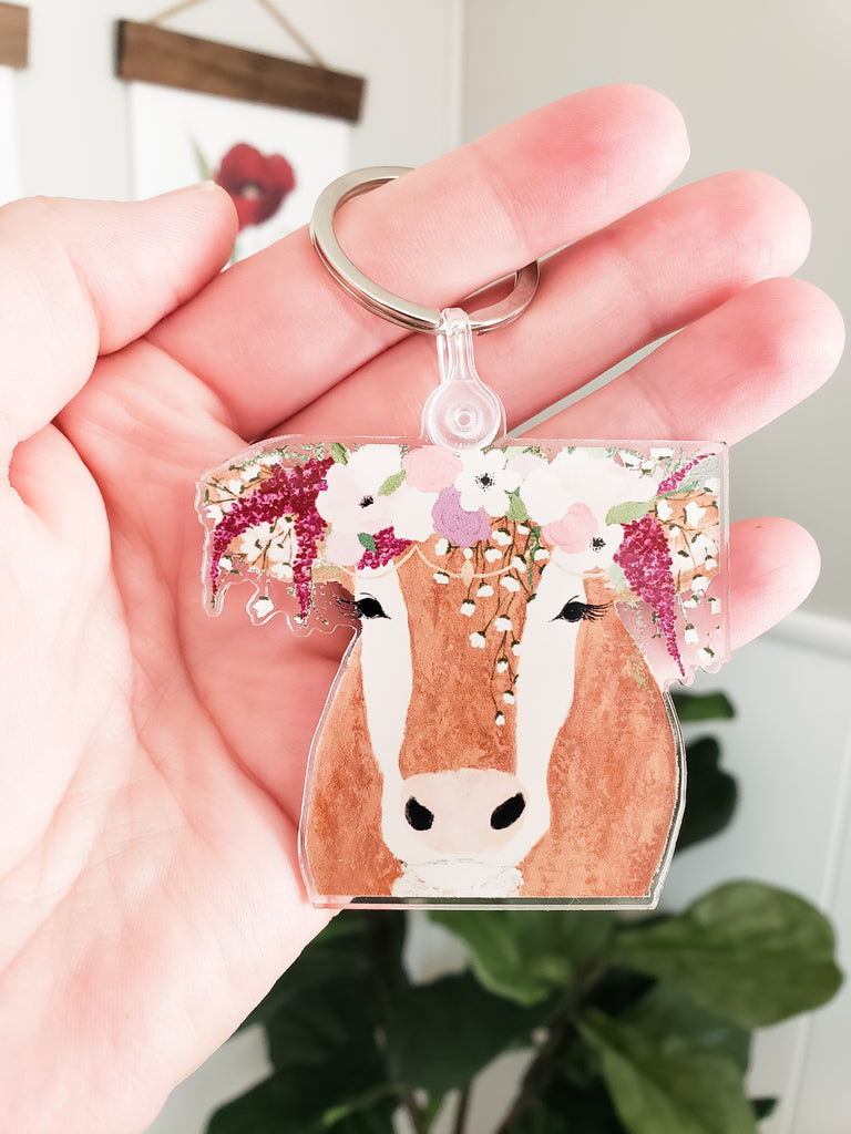Cow Keychain