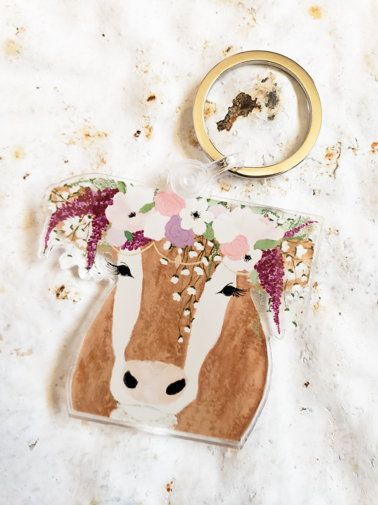 Cow Keychain