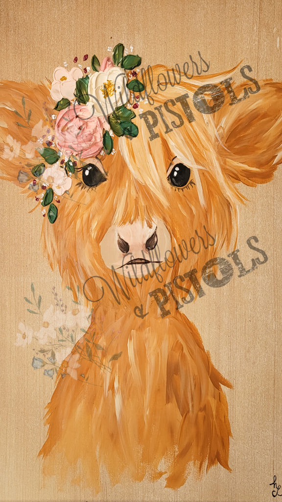 Highland Calf Phone Wallpaper (Digital Download)