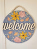 Welcome Door Hanger - Blue