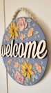 Welcome Door Hanger - Blue