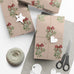 Christmas Mistletoe Wrapping Papers, Holiday Gift Wrap, Festive Present Packaging, Xmas Decor Paper, Red Bow Design