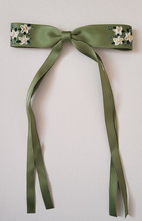 Olive Green Hair Bow