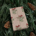 Christmas Mistletoe Wrapping Papers, Holiday Gift Wrap, Festive Present Packaging, Xmas Decor Paper, Red Bow Design