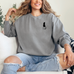 Cat Embroidered Sweatshirt, Cat Lovers Sweater, Cat Enthusiast Sweatshirt, Book lovers, Book Enthusiast Sweatshirt