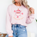 Funny Christmas Pink Santa Bows & Ho's Sweatshirt, Xmas Jumper, Holiday Crewneck, Festive Pullover Top, Winter Sweater