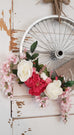 White and Pink Bicycle Wreath