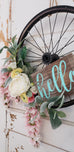 Black Bicycle Wheel Wreath