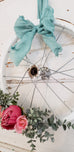 Small Pink Peony Bicycle Wreath