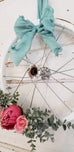 Small Pink Peony Bicycle Wreath