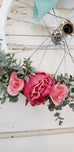 Small Pink Peony Bicycle Wreath