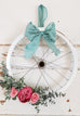 Small Pink Peony Bicycle Wreath