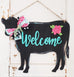 Cow 'Welcome' Door Hanger