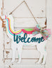 Llama 'Welcome' Door Hanger