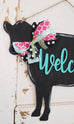 Cow 'Welcome' Door Hanger
