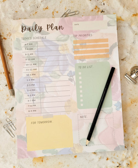 Daily Plan Notepad (8.5x11" 100 pages)