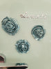 Metallic Rose Magnets