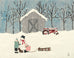 Christmas on the Farm Fine Art Paper Print