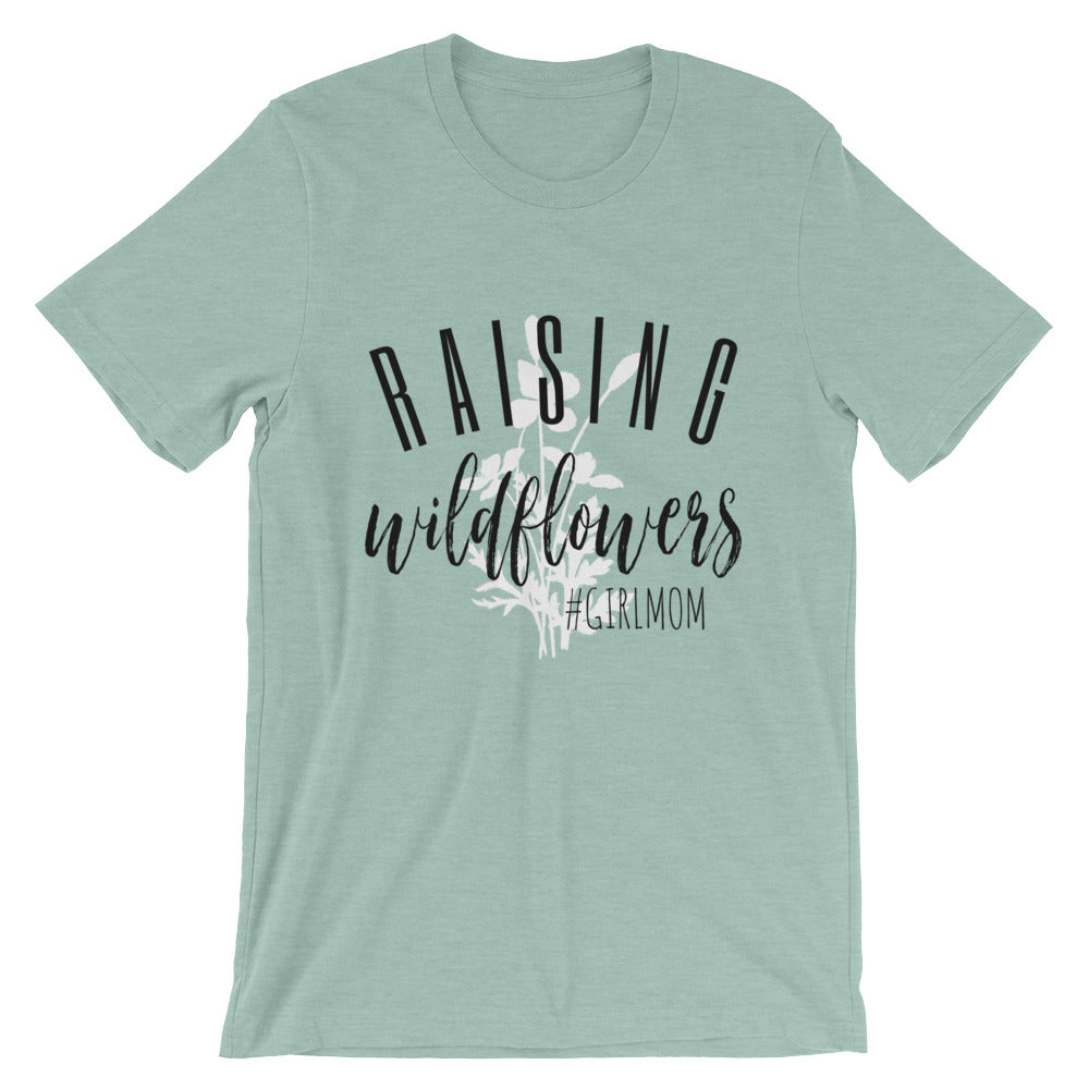 Raising Wildflowers T-shirt Black Lettering